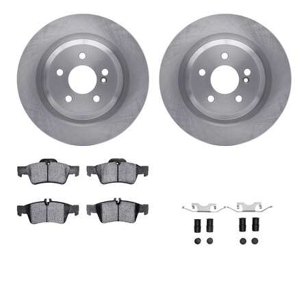 Dynamic Friction Co DFC Brake Rotor with 5000 Brake Pads and Hardware Kit 6512-63410