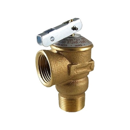 Cash Acme Pressure Only Relief Valve, Brass, 150 psi FWL-2F