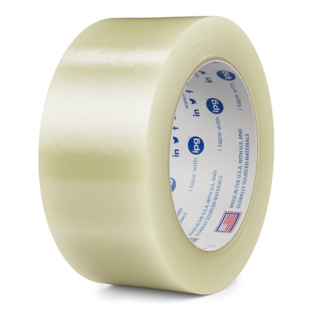 Intertape Hot Melt Packing Tape, 1.7 mil Thick, 2 in W x 100 m L, 4.4 in Core Dia., Clear 6151QT