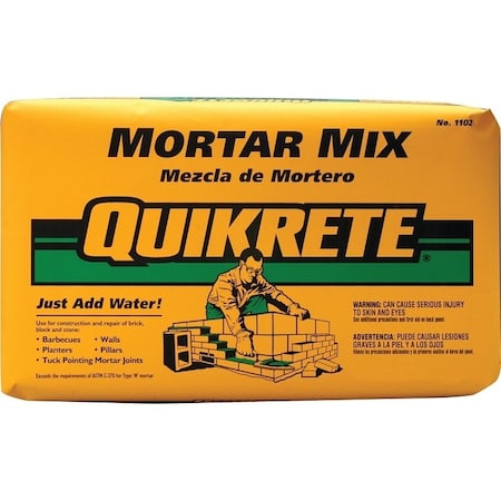 Quikrete Mortar Mix, Gray, Powder, 10 lb Bag 110210