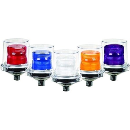 Federal Signal Strobe Light, Blue, Strobe Tube, 24V DC, 80 FPM, 5 1/2 in Dia., 1/2 in NPT Pipe or Surface 224XST-024B