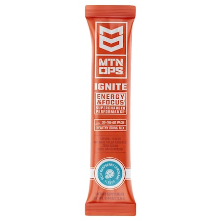 Mtn Ops Ignite Blue Raspberry Lemonade Energy Drink Mix 1104630301