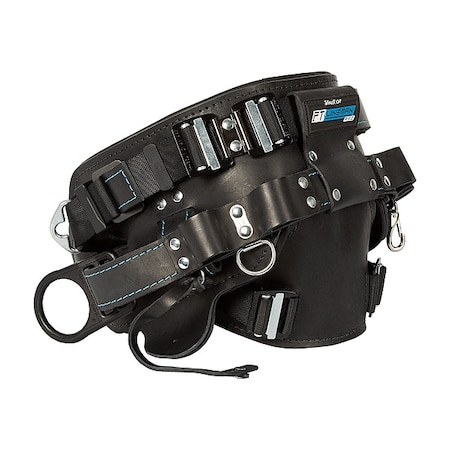 Falltech Body Belt, 6 D-Rings, Hips Location, Steel, Includes Padding: Yes , S 8050QCS