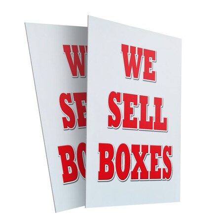 Signmission We Sell Boxes, Plastic Signs Only 24 Inch x 36 Inch, Corrugated Plastic, 2PK CSB-2436-2PACK-We Sell Boxes