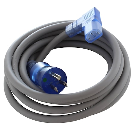Ac Works 20ft 14/3 15A Medical Grade Power Cord with Right Angle IEC C13 Connector MD15ARC13-240