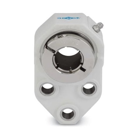 Dodge Industrial E-Z Kleen Mounted Bearing, DLEZ D-LOK Polymer Housed, 3-Bolt Flange Bracket 127616 FB-DLEZ-107-PCR