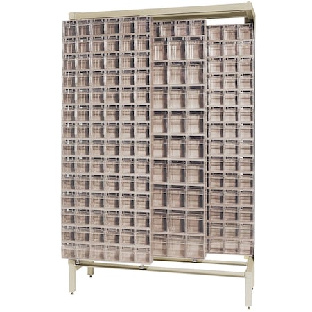 Quantum Storage Systems FREE STANDING SLIDER W/52 IVORY TILT BINS QS-305306-52IV