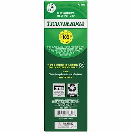 Ticonderoga My First Pencil with Eraser, Yellow, 12PK DIX33312