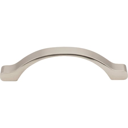 Hardware Resources Elements Seaver 4-7/8'' Overall Length Satin Nickel Arched Cabinet Pull 511-96SN