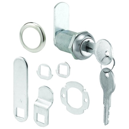 Defender Security Drawer and Cabinet Lock, Keyed Lock, Y11 Yale Keyway, Stainless Steel, Chrome U 9945KA