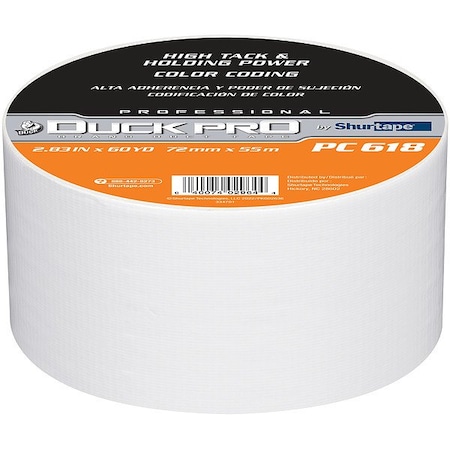 Shurtape ClothTape, White, 60-1/8ydL, 2-7/8inW 105514