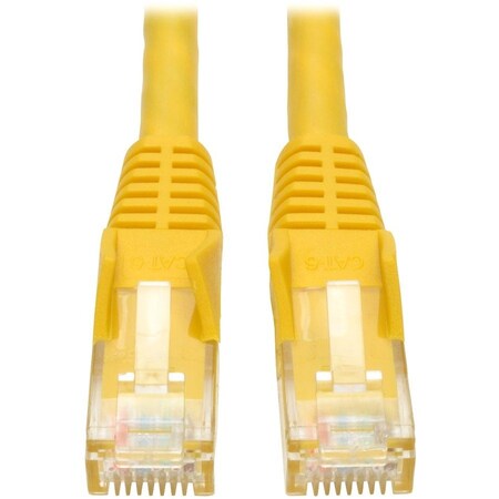 Eaton Tripp Lite Series Cat6 Gigabit Snagless Molded UTP Ethernet Cable RJ45 M/M, PoE, Yellow, 4 N201-004-YW