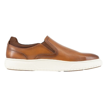 Florsheim Men's Casual Work Slip-On, Leather Upper, Rubber Outsole, Cognac, 10 FS2335-D-10.0