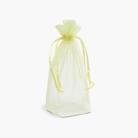 Nashville Wraps Yellow Square Gusseted Sheer Bag, 3x3x9, 10PK GHB339YE