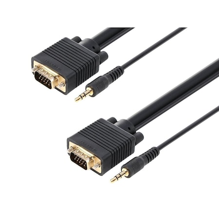 Monoprice CPU Cord, SVGA/3.5mm Stereo M to M, 10ft 558