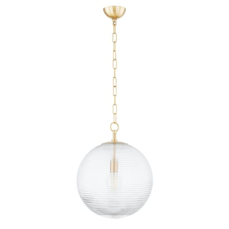 Mitzi Home Ec. X Sara 1 Light Pendant 30 In. Aged Brass H815701L-AGB
