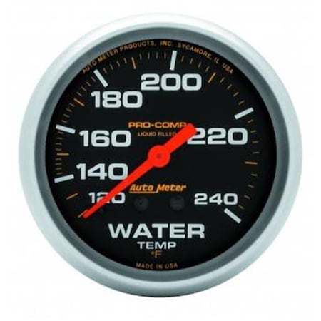 Auto Meter 5433 Pro-Comp Liquid Filled Water Temperature Gauge - 2.62 in. - 120-240 deg ATM5433