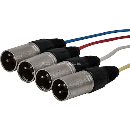 Monoprice CHANNEL-4 XLR M/XLR F SNAKE CABLE 20F 8767