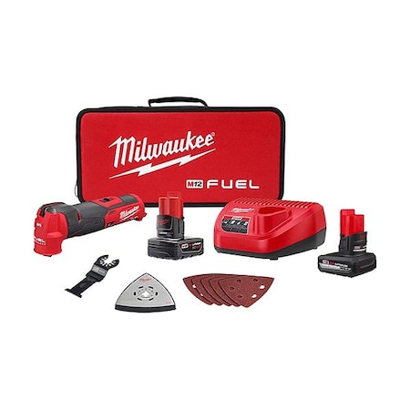 Milwaukee Tool M12 FUEL Oscillating Kit+ HO 5.0 Battery 2526-21XC, 48-11-2450