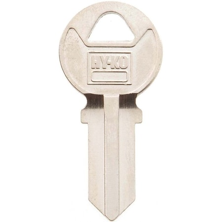 Hy-Ko Key Blank, Brass, Nickel, For: American Cabinet, House Locks and Padlocks 11010AM1