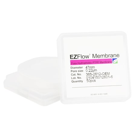 Foxx Life Sciences EZFlow PTFE Hydrophobic Membrane Filters, 0.45 um, 25 mm Diameter Filter Discs, 50PK 365-3212-OEM