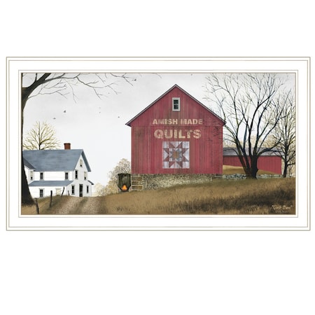 Homeroots The Quilt Barn 4 White Framed Print Wall Art 406416