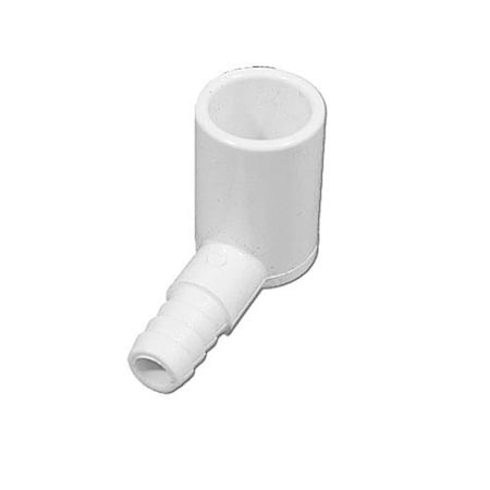 Spa Parts 0.37 RB x 0.5 in. SPG 90 deg PVC Barbed Fitting Adapter 73890