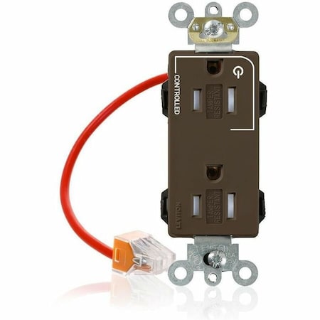 Leviton Straight Blade Receptacle, 5-15R, 15 A, 125V AC, Surface Mount, Self-Grounded MT162-1C