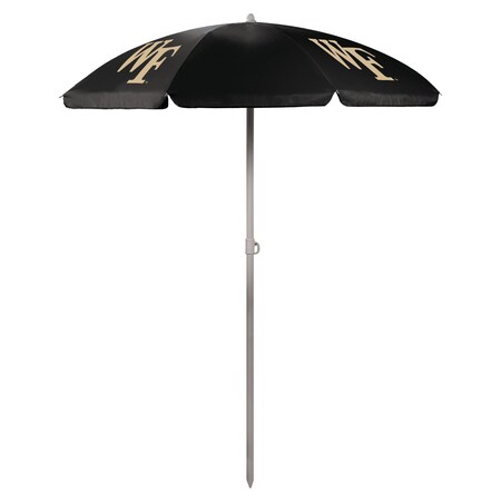 Picnic Time Family Of Brands NCAA Wake Forest Demon Deacons Outdoor Canopy Sunshade Beach Umbrella 5.5' - Small Patio Umbrella 822-00-179-614-0