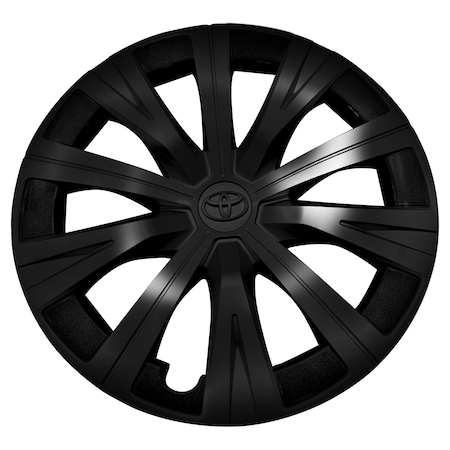 Altertrim 2018-2024 Toyota Camry 16 in Hubcaps Wheel Rims Cover+ Compatible With Steel Whls, (Blk Lacq), 4PK CHB-5120-BL-16