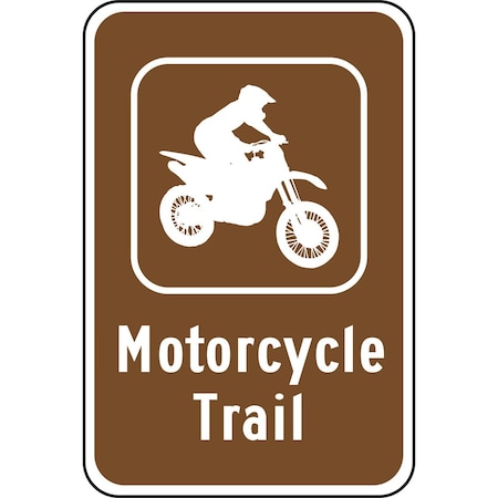 Accuform MOTORCYCLE SIGN 18 in  X 12 in  HIGH INTENSITY FRR775HP