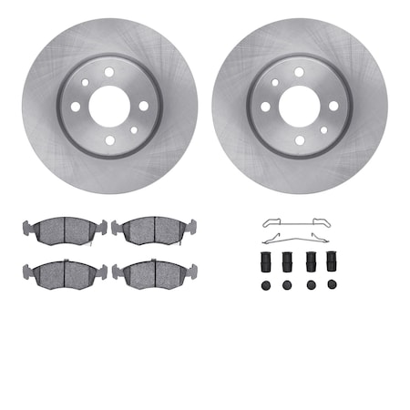 Dynamic Friction Co DFC Brake Rotor with 5000 Brake Pads and Hardware Kit 6512-07021