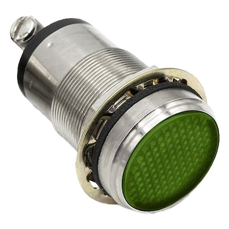 Dialight Panel Indicator Light, Metal, Green 5561604304F