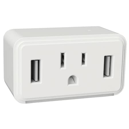 Westek Cube Series Outlet Night Light, 120 V, 1875 W, LED Lamp, Warm Wht Light, 1 Lumens, 3000 K Color Temp NL-CUBE-W