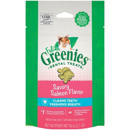 Greenies Savory Salmon 2.1 Oz. Dental Cat Treats 428236