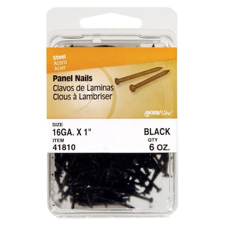 Aceds 1 in. Panel Nail Black - 6 oz, 5PK 52586