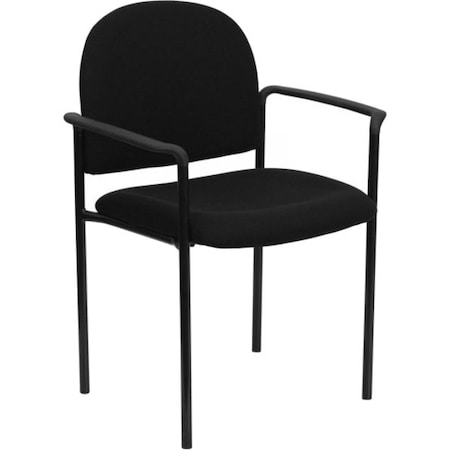 Flash Furniture Black Fabric Stack Chair BT-516-1-BK-GG