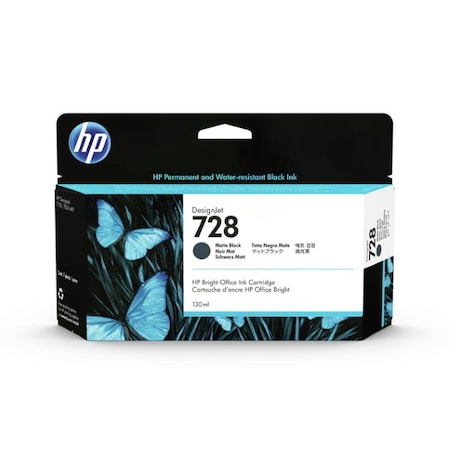 Hp 728 (3WX25A) DesignJet T730, T830 Matte Black Ink Cartridge (130 ml) 3WX25A