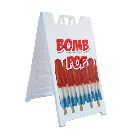 Signmission Bomb Pop, A-Frame & 2 Decals Installed, Heavy-Duty Plastic Frame SBHD-D-2436-Bomb Pop