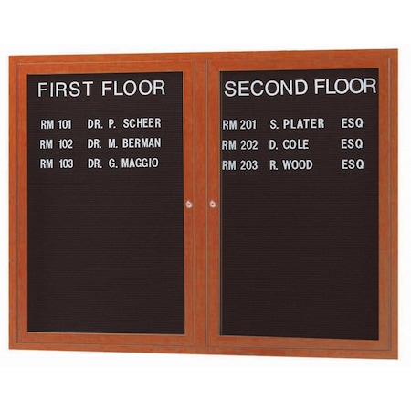 Aarco Outdoor Enclosed Directory w/ Al Wood Look Finish, Oak Wood Look, 36''Hx48''W OADCO3648R