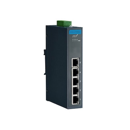 Advantech 5GE Unmanaged Ind. PoE Switch W/T EKI-2705G-1GPI-A