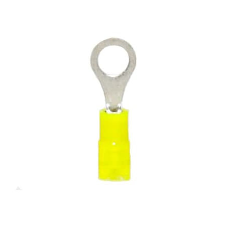 Nichifu Ring Terminal, #8 Stud Size, 20 AWG, Nylon Insulated, 200 PK 32408