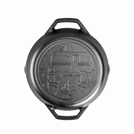 Lodge Wanderlust 10.25 Inch Seasoned Cast Iron Dual Handle Camper Pan, 3PK L8SKLWND