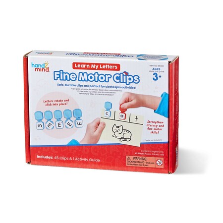 Hand2Mind Learn My Letters Fine Motor Clips 95380