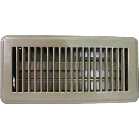Worldwide Sourcing Register Floor 4X10In Brn FR01-4X10B