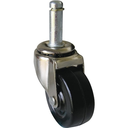Shepherd Hardware Swivel Caster, 2 in Dia Wheel, 7/8 in W Wheel, Rubber Wheel, 80 lb 9193