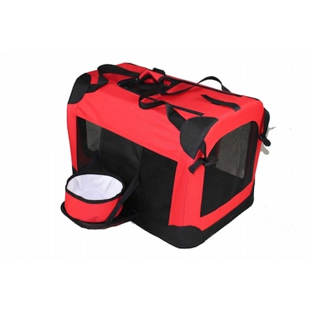 Petpurifiers Red Deluxe 360 Crate with Removable bowl - XL PE2640283