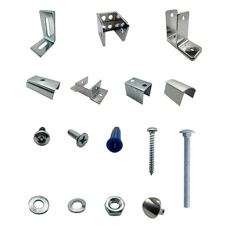 Hadrian HeadrailCornerAlcoveKit, Zamac, Chrome 600425