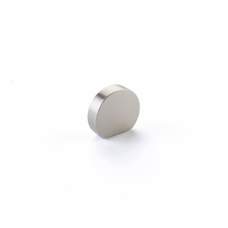 Schaub 1in Cafe Modern Oval Cabinet Knob with 7/8in Center to Center Brushed Nickel Finish 10040-BN