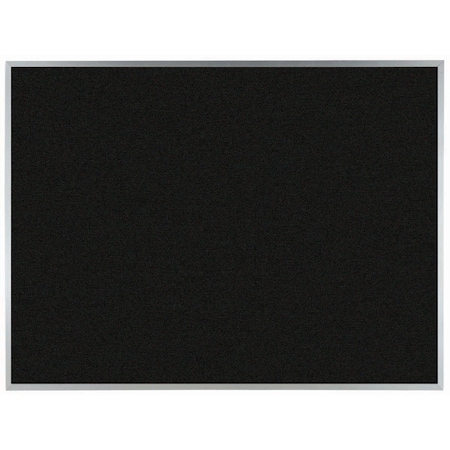 Aarco VIC Cork Bulletin Board w/ a Clear Satin Anodized Aluminum Frame, Black Olive 36''Hx48''W DW3648209